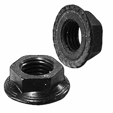 Гайка 10 М16, DIN 6923 шестигранная с фланцем и зубцами