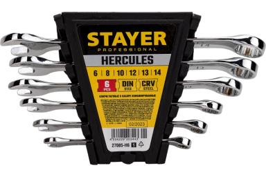 Набор ключей 6–14 комбинированных, 6 предметов, STAYER HERCULES 27085-H6_z01