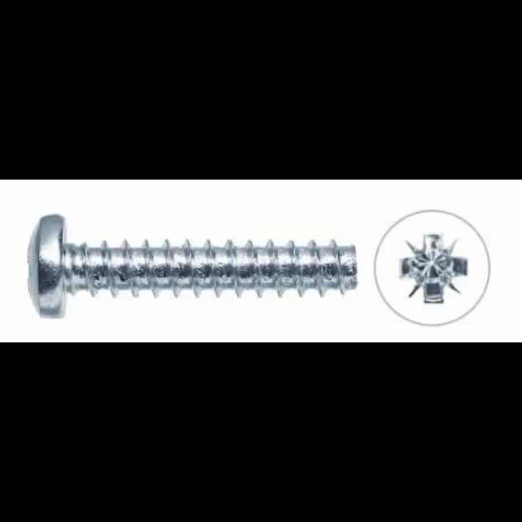 Саморез d3х4.5, PLASFAST 60° с полукруглой головкой тупоконечный PZ, оцинкованный