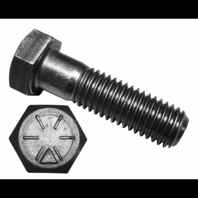 Болт Gr.8 UNF 1/4" x 2 1/2", DIN 931 с шестигранной головкой и неполной резьбой