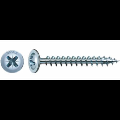 Саморез d4х13/10, универсальный полукруглая головка с пресс-шайбой SPAX PZ, оцинкованный