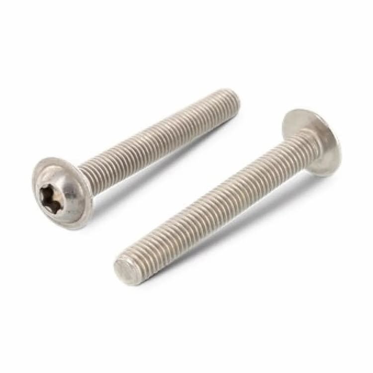 Винт М4х8, ISO 7380-2 с полукруглой головкой TORX20 с фланцем, нержавеющая сталь А4