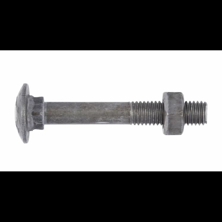 Болт 4.6 М12х130, DIN 603 / ISO 8677 мебельный с полукруглой головкой и квадратным подголовком с гайкой