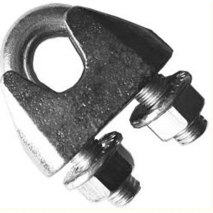 Зажим для троса d34, DIN 1142 / ISO 13411 усиленный, оцинкованный