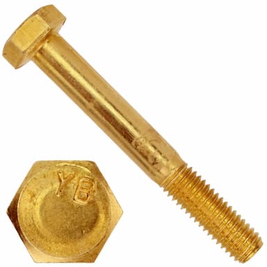 Болт 8.8 М16х70, DIN 931 / ISO 4014 с шестигранной головкой и неполной резьбой, латунь