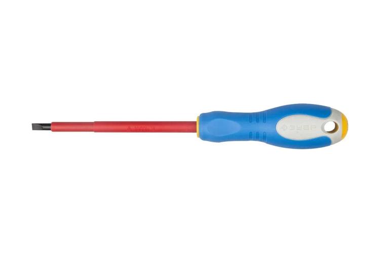 Отвёртка SL5.5х125 диэлектрическая, ЗУБР ЭЛЕКТРО-ЭКСПЕРТ 25261-5.5-125