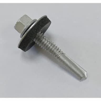 Саморез d5.5х51, с увеличенным сверлом по стали до 12 мм шайба EPDM SW8, цинковые хлопья