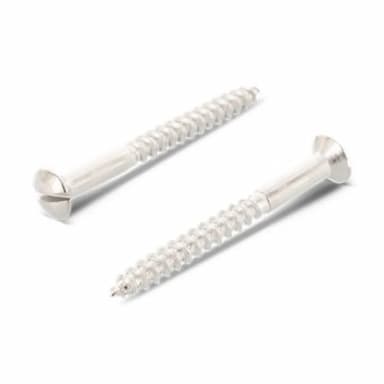 Шуруп d6х120, DIN 95 / ISO 7051 по дереву с полупотайной головкой и прямым шлицем, нержавеющая сталь А2