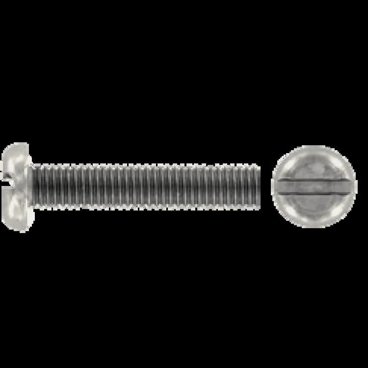 Винт 4.8 М5х8, DIN 85 / ISO 1580 с полукруглой головкой и прямым шлицем