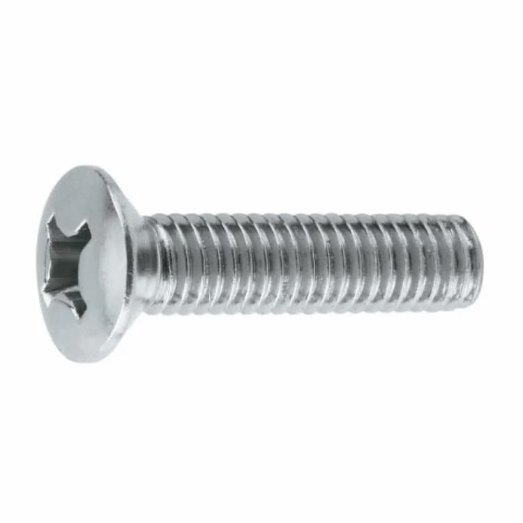 Винт 4.8 М6х35, DIN 966 / ISO 7047 с полупотайной головкой PH, оцинкованный