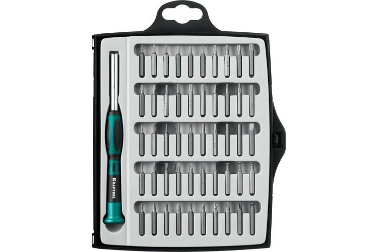 Отвёртка для точных работ с битами, набор 51 предмет, KRAFTOOL Precision-51 25691
