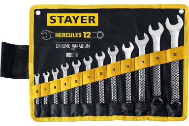 Набор ключей 6–22 комбинированных, 12 предметов, STAYER PROFI HERCULES 27081-H12_z01