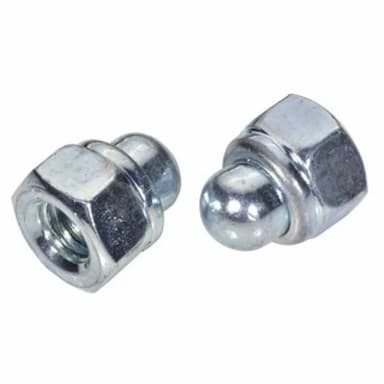 Гайка М6, DIN 986 колпачковая самоконтрящаяся шестигранная с нейлоновой вставкой, оцинкованная