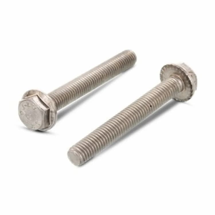 Болт М10х90/90, DIN 6921 / ISO 4162 с шестигранной головкой с фланцем и насечкой на фланце, нержавеющая сталь А2