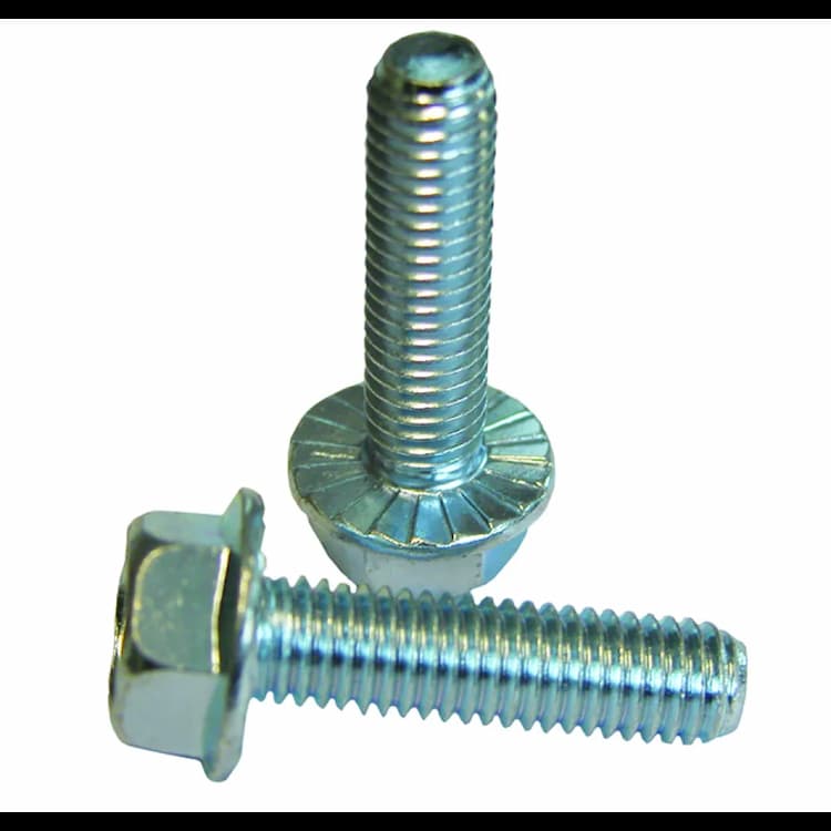 Болт 8.8 М6х10, DIN 6921 / ISO 4162 с шестигранной головкой с фланцем и насечкой на фланце, оцинкованный