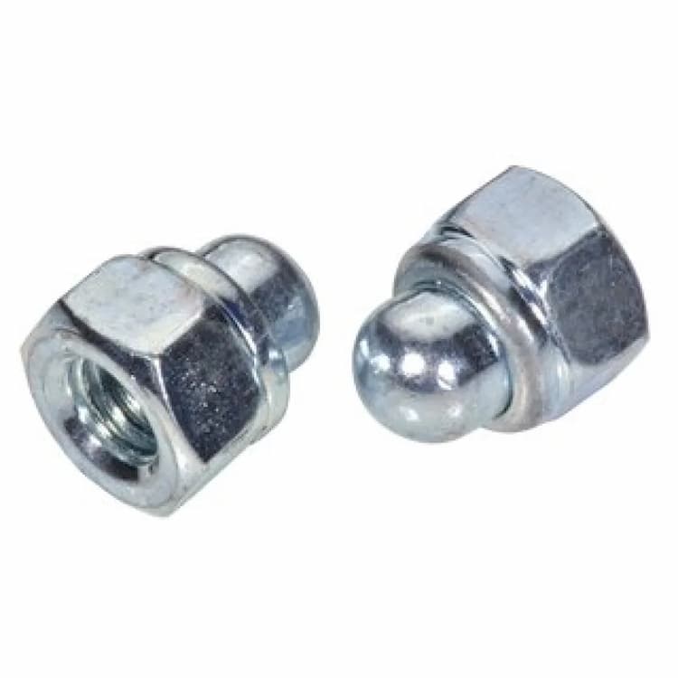 Гайка М12, DIN 986 колпачковая самоконтрящаяся шестигранная с нейлоновой вставкой S19, оцинкованная