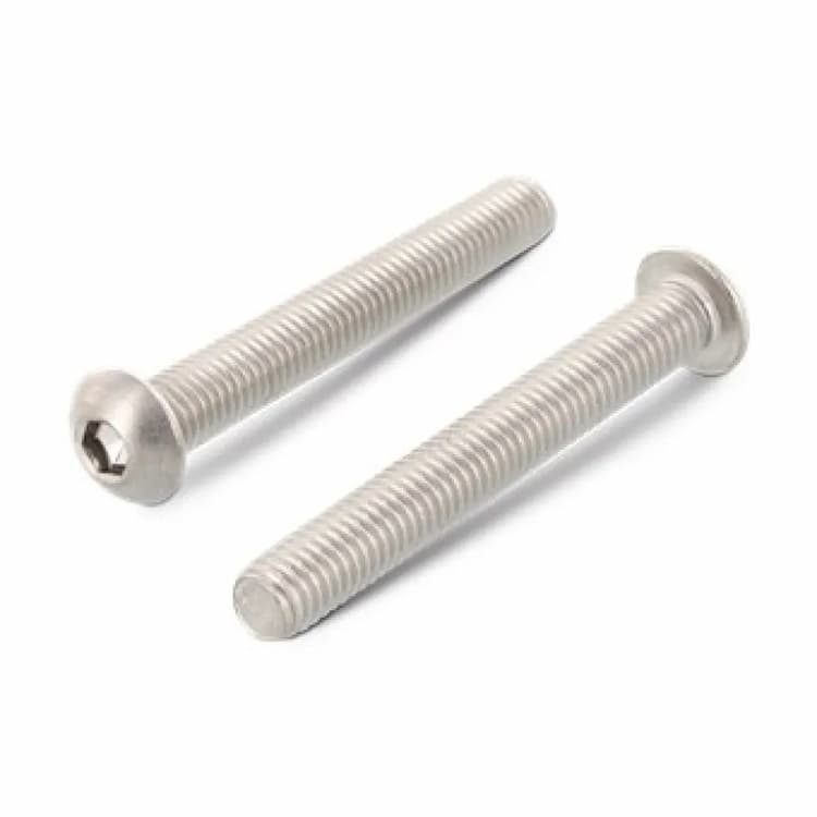 Винт М12х60, ISO 7380-1 с полукруглой головкой и внутренним шестигранником, нержавеющая сталь А4