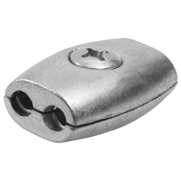 Зажим для троса d2, бочонок, оцинкованный