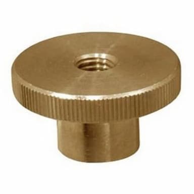 Гайка М4, DIN 466 круглая рифлёная с накатанной головкой высокая, латунь