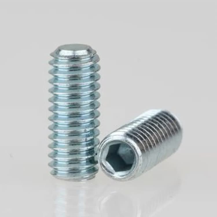 Винт 45H М5х4, DIN 913 / ISO 4026 установочный с внутренним шестигранником с плоским концом (12.9), оцинкованный