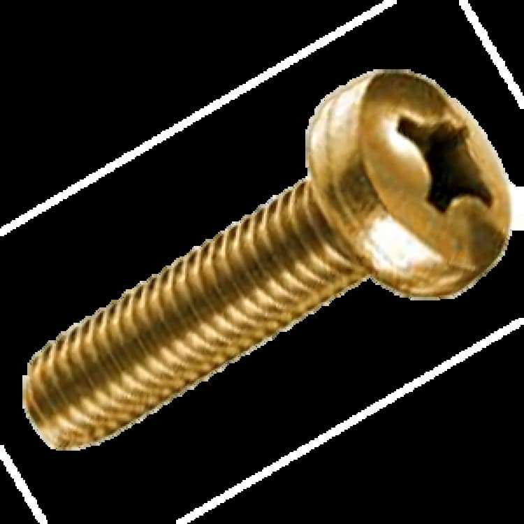 Винт М4х12, DIN 7985 с полукруглой головкой PH, латунь