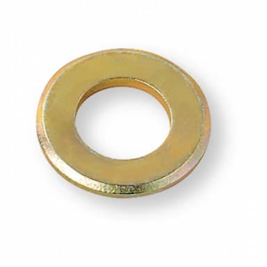 Шайба М10 d10.5, DIN 125 B / ISO 7090 плоская с фаской, оцинкованное желтое