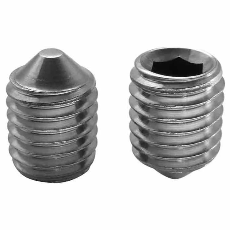 Винт 45H М6х45, DIN 914 / ISO 4027 установочный с внутренним шестигранником с заостренным концом (12.9)