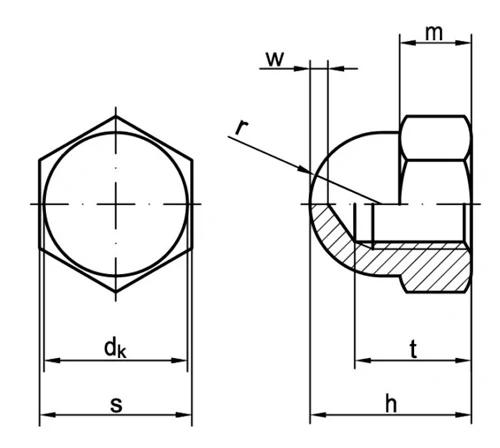 DIN 1587 — чертёж