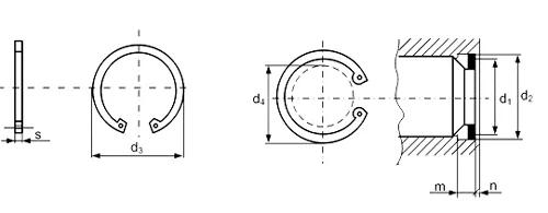 DIN 472 — чертёж