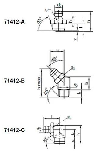 DIN 71412 A — чертёж