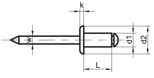 DIN 7337 A — чертёж