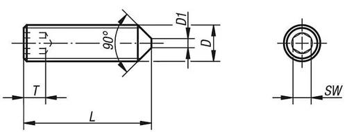 DIN 914 — чертёж