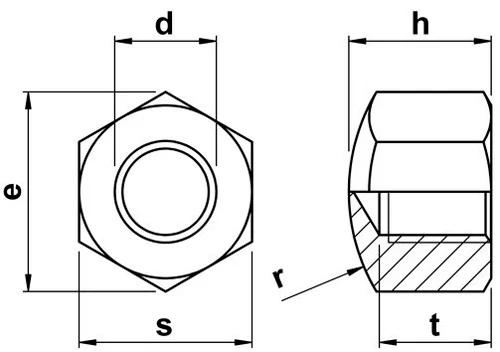 DIN 917 — чертёж