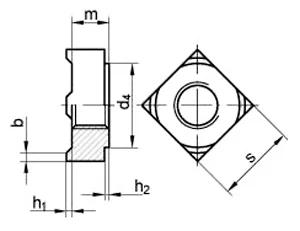 DIN 928 — чертёж